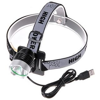 3 Mode 1 x Cree XM L T6 White Light Bicycle Lamp or headlamps (1000lm,Mobilepower supply, Black Silver)