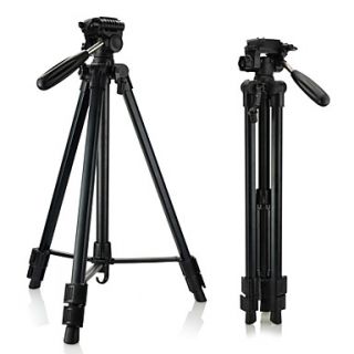 DSTE Total length 160cm Retractable Tripod three dimensional PTZ for Camera / Camcorder   Black