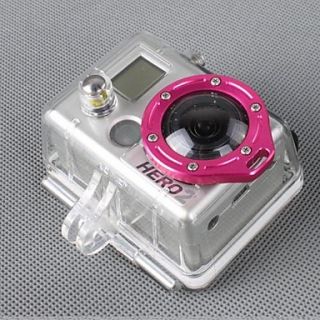 Red Aluminum Alloy Lens Ring with Screw driver for GoPro Hero2