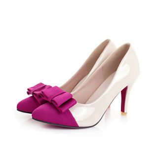Leatherette Womens Stiletto Heel Heels Pumps/Heels Shoes With Bowknot(More Colors)