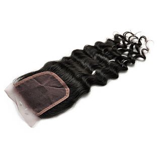 10 Wigiss Hair Products Virgin Brazilian Hair Lace Top Closure(44) Deep Wave Curly
