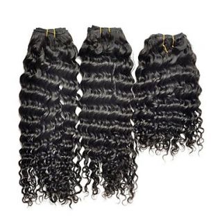Brazilian Deep Wave Weft 100% Virgin Remy Human Hair Extensions Mixed Lengths 10 12 14 Inches