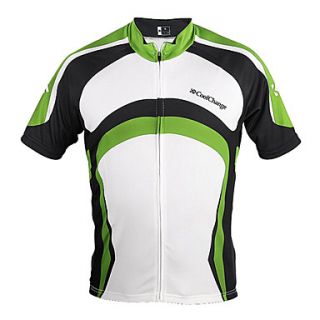 CoolChange Mens MTB Short Sleeve Breathable Green Cycling Jersey