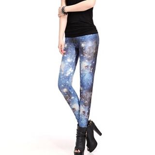 Elonbo Twinkle Star Style Digital Painting Tight Women Leggings