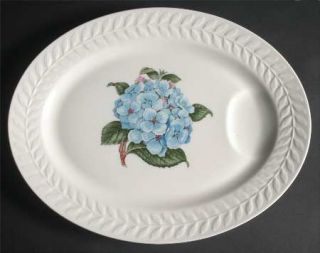 Haviland Regents Park Hydrangea 14 Oval Serving Platter, Fine China Dinnerware