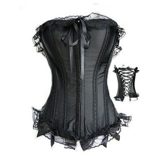 Darling Clothes Womens Sexy Tie Lace Steel Keep Fit Satin Corset