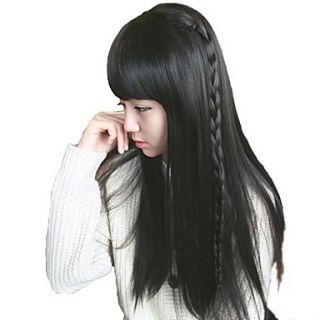 Capless Long Straight Synthetic Stylish Full Bang Wigs 3 Colors Available