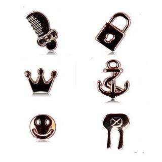 20PCS Animation Style Different Shapes Of Metal Nail Art Decoration No.107 112 (Assorted Colors)
