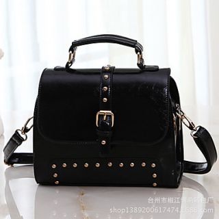 XIUQIU Womens Trendy Satchel Bag(Black)