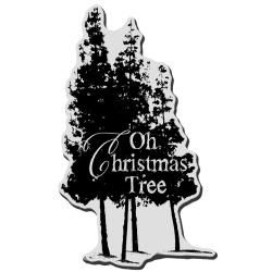 Stampendous Christmas Cling Rubber Stamp  Oh Christmas Tree