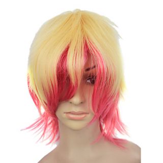 Capless Short Mixed Color Straight Synthetic Hair Wig