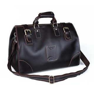 Mens Large capacity Cowhide Leather Travel Bag