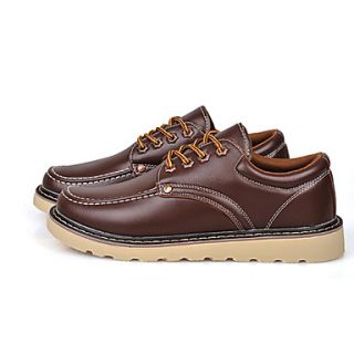 Trend Point Mens Popular Leather Shoes(Brown)