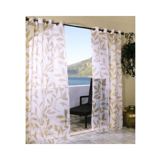 Escape Leaf Grommet Top Outdoor Curtain Panel