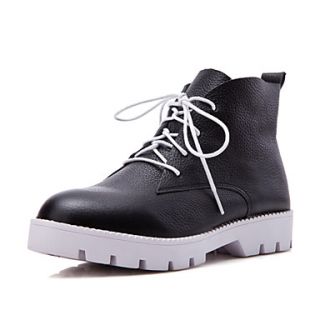 XNG 2014 New Martin Leather Casual Cool Bandage Boots (Black)