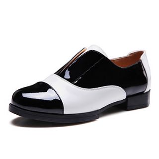 XNG 2014 Classical Stitching Color Round Head Flats Shoes (Black)