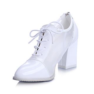 XNG 2014 Back Zipper Mesh Thick Heel Bandage Cozy Shoes (White)