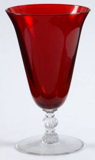 Cambridge 3035 Ruby Juice Glass   Stem #3035, Ruby Bowl, Clear Stem