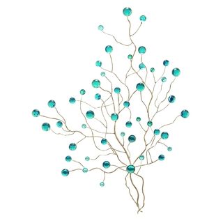 Metal Glass Bead Wall Decor (brown with beautiful blue color small mirrorsUnique Home Decor Item; Exhibits special liking for home decoration; Recent arrival yet discounted 31 inches high x 37 inches wide x 5 inches deepMaterial Rust free metal alloy scu