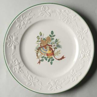 Mikasa Holiday Season Dinner Plate, Fine China Dinnerware   Stoneware, Green Tri