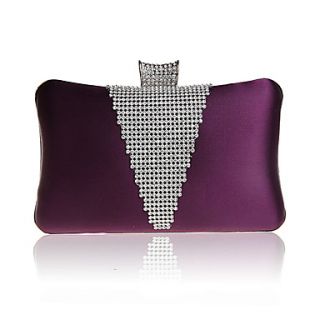 BPRX New WomenS Fashion Rectangle Textured Metal Evening Bag (Purple)