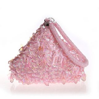 BPRX New WomenS Exquisite Handmade Triangle Evening Bag (Pink)