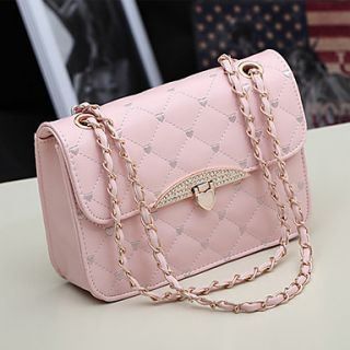 HONGQIU Womens Delicacy Leather Satchel Bag(Pink)