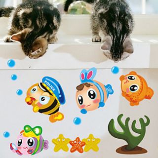 Animal Bubble Fish Wall Stickers