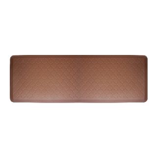 Wellness Mats Textured Patterns Mat, 6 x 2 ft, Poly, No Slip, Brown