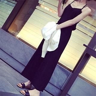 Fiona Womens Fashion Double Slit Stretch Elastic Waist Skirt(Black)