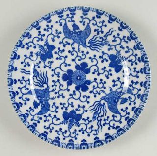 Japan China Phoenix Bird Luncheon Plate, Fine China Dinnerware   Blue Phoenix Bi