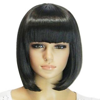Black Short Straight Synthetic Wig