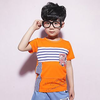 Oudibeila Boys Cotton Short Sleeve T Shirt(Orange)
