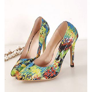 Sunday Womens Pu Leather Stiletto Heel Colors Green Pumps