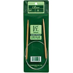 Bamboo Size 13 24 inch Circular Knitting Needles (13 Measures 24 inches long Two needles with attached cable One pair per package )