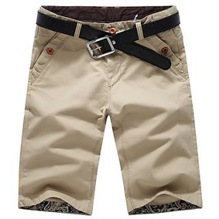 ARW Mens Bodycon Solid Color 100% Cotton Khaki Pants