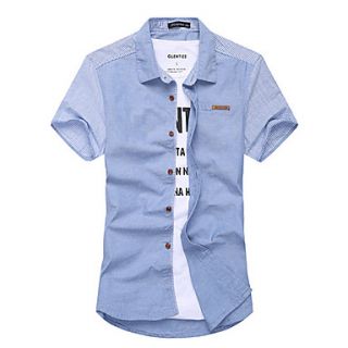 ARW Mens New Style Short Sleeve Light Blue Shirt