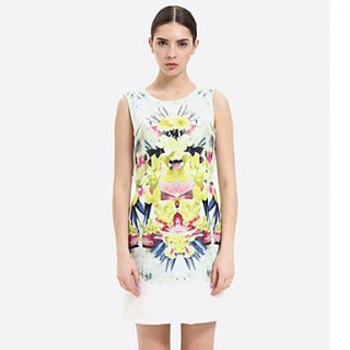 Calary Womens Floral Print Vest Dress