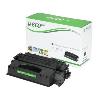 Ecoplus Black Hp Ce505x Remanufactured Toner Cartridge (BlackModel CE505XPack of One (1)Dimensions 13 inches long x 5 inches wide x 7 inches highPrint yield 6500Non refillableCompatible models Laserjet P2055, Laserjet P2055D, Laserjet P2055DN, Laserj