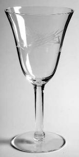 Unknown Crystal Unk6559 Water Goblet   Gray Cut Wheat,Smooth,No Trim