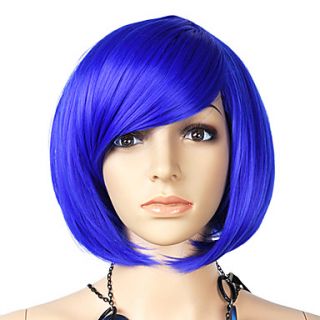 Short Straight Synthetic Wig Side Bang Multiple Colors Available