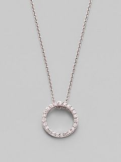 Roberto Coin Diamond & 18K White Gold Circle Necklace/0.5   White Gold