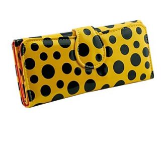 Womens Long Section Polka Dot Dold Wallet(Lining Color on Random)