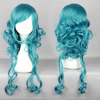 Harajuku Style Cosplay Synthetic Wig Lolita Long Wavy Wig(Green)