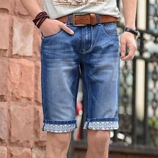 Mens Summer Casual Mid Length Denin Shorts(Except Acc And Belt)