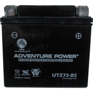 UPG Dry Charge Motorcycle Battery   12V, 6 Amps, Model# UTZ7S BS
