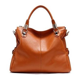 Womens Elegant Split Leather Lady Handbag Leather Handbag Linning Color on Random