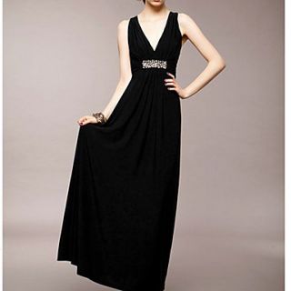 Zhulifang Womens Deep V Sequin Dress