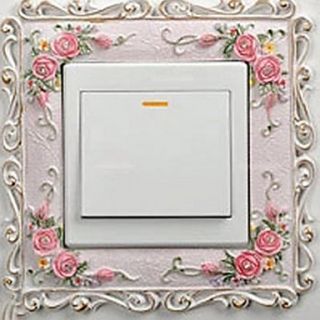 European Style Rose Square Light Switch Stickers