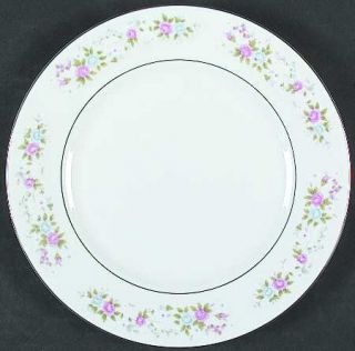 Royal Majestic Cannes Salad Plate, Fine China Dinnerware   Pink & Blue Floral, G